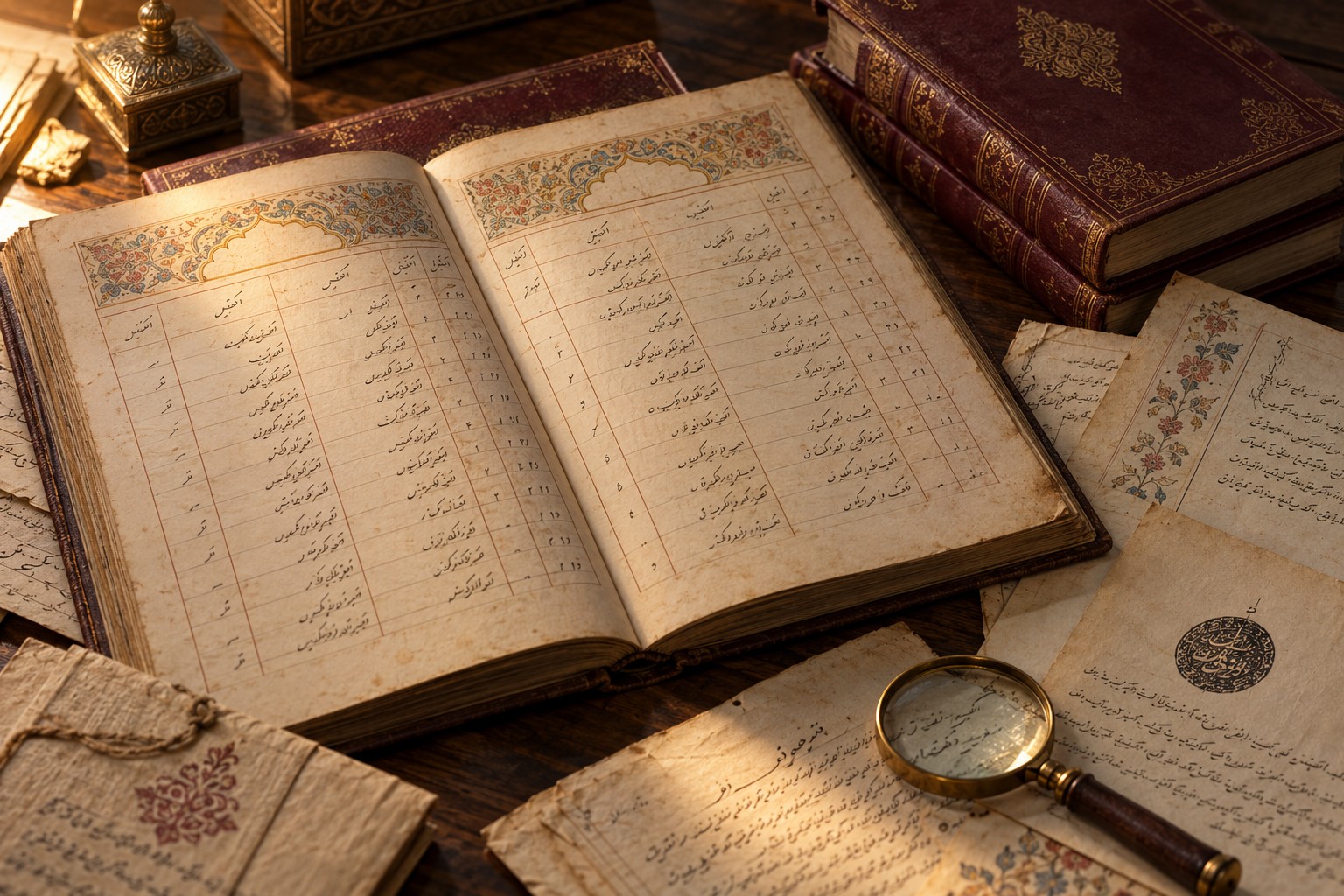 Illustrative historical manuscripts and archive registers